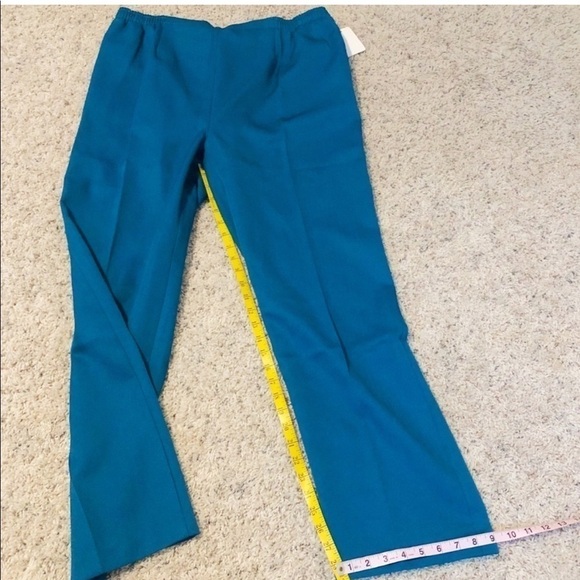 🆕 Drapers & Damons vintage straight leg teal pull on pants plus sz 18 high rise - Picture 2 of 7